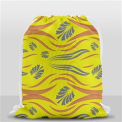 Folk Flowers Print Floral Pattern Ethnic Art Drawstring Bag (small) by Eskimos