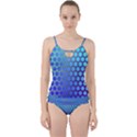 Hex Circle Points Vaporwave Three Cut Out Top Tankini Set View1