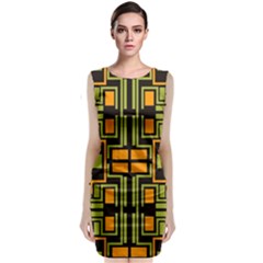 Abstract Geometric Design    Sleeveless Velvet Midi Dress by Eskimos
