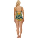 Abstract geometric design    Knot Front One-Piece Swimsuit View4