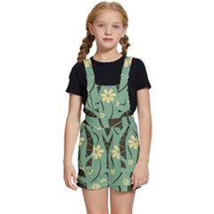 Folk Flowers Print Floral Pattern Ethnic Art Kids  Short Overalls by Eskimos