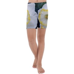 Lemon Sorbet Kids  Lightweight Velour Capri Yoga Leggings by thedaffodilstore