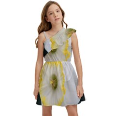 Lemon Sorbet Kids  One Shoulder Party Dress by thedaffodilstore