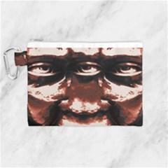 Creepy Head Portrait Artwork Canvas Cosmetic Bag (medium) by dflcprintsclothing