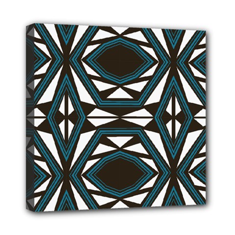 Abstract Pattern Geometric Backgrounds Mini Canvas 8  X 8  (stretched) by Eskimos