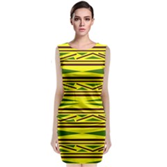 Abstract Pattern Geometric Backgrounds Sleeveless Velvet Midi Dress by Eskimos
