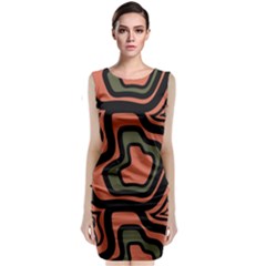 Abstract Pattern Geometric Backgrounds Sleeveless Velvet Midi Dress by Eskimos