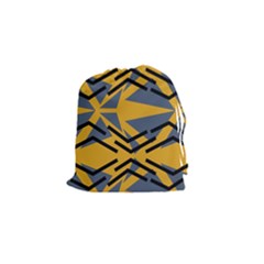 Abstract Pattern Geometric Backgrounds Drawstring Pouch (small) by Eskimos