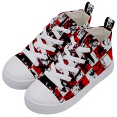 Emo Scene Graffiti Kids  Mid-top Canvas Sneakers by ArtistRoseanneJones