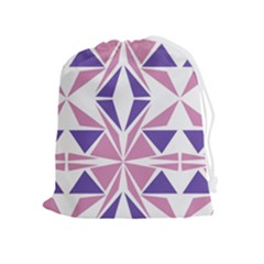 Abstract Pattern Geometric Backgrounds  Drawstring Pouch (xl) by Eskimos