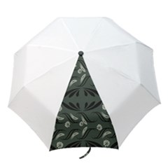 Folk Flowers Print Floral Pattern Ethnic Art Folding Umbrellas by Eskimos