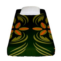Folk Flowers Print Floral Pattern Ethnic Art Fitted Sheet (single Size) by Eskimos