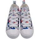 Nautical Cats Seamless Pattern Kids  Mid-Top Canvas Sneakers View1
