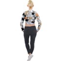 Cute-cat-kitten-cartoon-doodle-seamless-pattern Long Sleeve Cropped Velvet Jacket View2