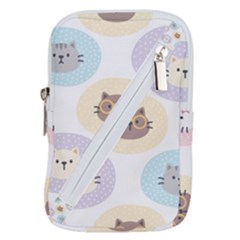 Cute Cat Seamless Pattern Background Belt Pouch Bag (small) by Jancukart