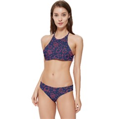Seamless Space Pattern Banded Triangle Bikini Set by Jancukart