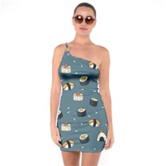 Sushi Pattern One Soulder Bodycon Dress by Jancukart