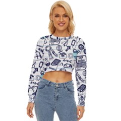 Hand-drawn-back-school-pattern Lightweight Long Sleeve Sweatshirt by Jancukart