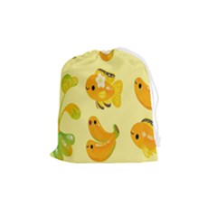 Banana Cichlid Drawstring Pouch (medium) by artworkshop