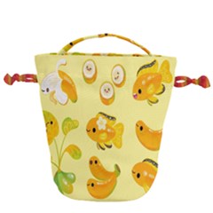 Banana Cichlid Drawstring Bucket Bag by artworkshop