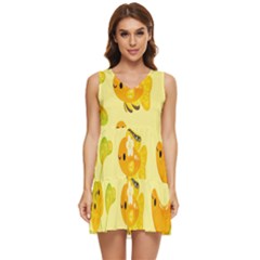 Banana Cichlid Tiered Sleeveless Mini Dress by artworkshop
