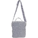 Black And White Hello Text Motif Random Pattern Crossbody Day Bag View3