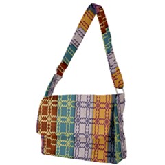 Grungy Vintage Patterns Full Print Messenger Bag (l) by artworkshop