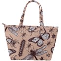 Vintage-drawn-insect-seamless-pattern Back Pocket Shoulder Bag  View2