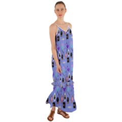 Pale Blue Goth Cami Maxi Ruffle Chiffon Dress by NerdySparkleGoth