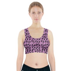 Pink Cat Sports Bra With Pocket by NerdySparkleGoth