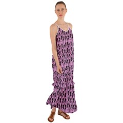 Pink Cat Cami Maxi Ruffle Chiffon Dress by NerdySparkleGoth