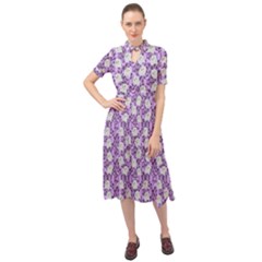 Purple Ghost Keyhole Neckline Chiffon Dress by NerdySparkleGoth