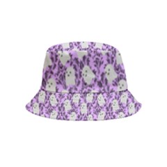 Purple Ghost Inside Out Bucket Hat (kids) by NerdySparkleGoth