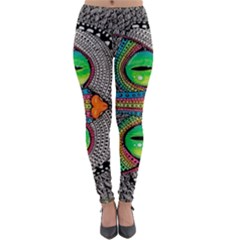 Alice In Wonderland Cat Lightweight Velour Leggings by artworkshop