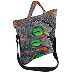 Alice In Wonderland Cat Fold Over Handle Tote Bag by artworkshop