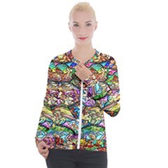 Character Disney Stained Casual Zip Up Jacket by artworkshop
