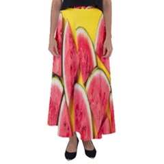 Watermelon Flared Maxi Skirt by artworkshop