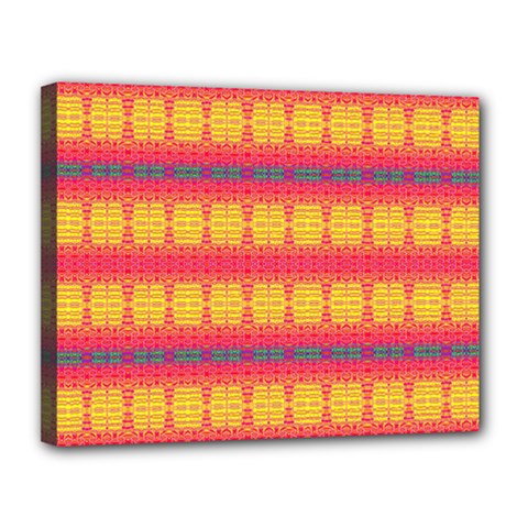 Tranquil Peaches Canvas 14  X 11  (stretched) by Thespacecampers