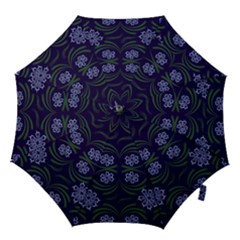 Folk Flowers Print Floral Pattern Ethnic Art Hook Handle Umbrellas (small) by Eskimos