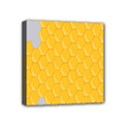 Hexagons Yellow Honeycomb Hive Bee Hive Pattern Mini Canvas 4  x 4  (Stretched) View1