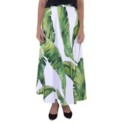 Sheets Tropical Plant Palm Summer Exotic Flared Maxi Skirt by artworkshop
