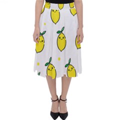 Pattern Lemon Texture Classic Midi Skirt by artworkshop