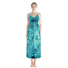 Bubbles Water Bub Button Up Chiffon Maxi Dress by artworkshop