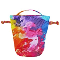 Colorful Painting Drawstring Bucket Bag by artworkshop