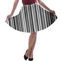 Barcode Pattern A-line Skater Skirt View1