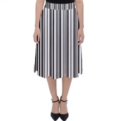 Barcode Pattern Classic Midi Skirt by Sapixe