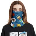 Seamless-pattern-vector-with-spacecraft-funny-animals-astronaut Face Covering Bandana (Two Sides) View1