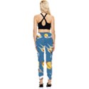 Seamless-pattern-vector-with-spacecraft-funny-animals-astronaut Pocket Leggings  View2
