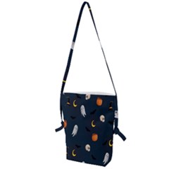 Halloween Ghost Pumpkin Bat Skull Folding Shoulder Bag by artworkshop