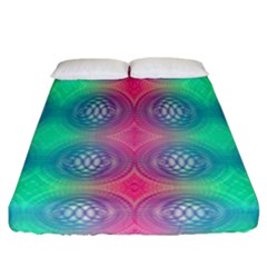 Infinity Circles Fitted Sheet (california King Size) by Thespacecampers
